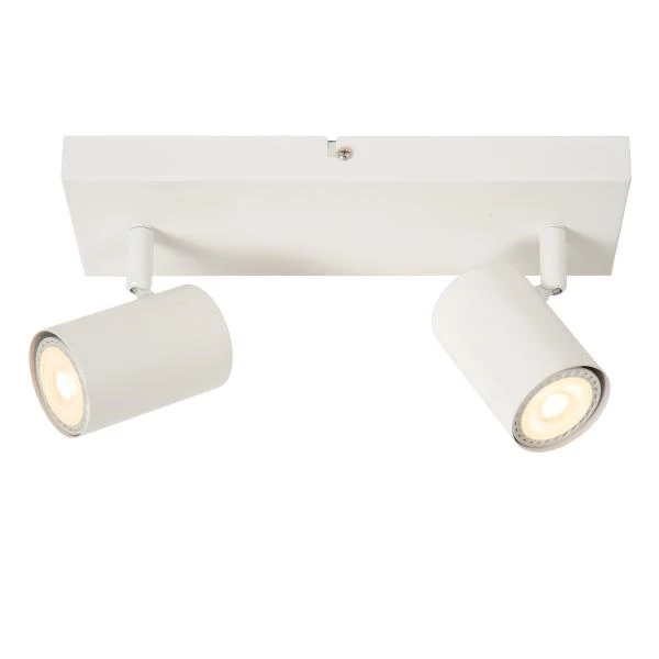 Lucide AMIGO - Plafondspot - 2xGU10 - Wit - aangezet 1
