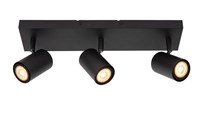 Lucide AMIGO - Foco de techo - 3xGU10 - Negro encendido