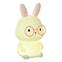 Lucide PINCHA RABBIT - Lampe de table Rechargeable Chambres d'enfant - Batterie/Piles - LED 3 StepDim - Rvb - Blanc | Essential allumé 6