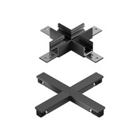 Lucide Premium LINIAL X -Verbinder - 1-Phasen Stromschiene / Schienensystem - Matt Schwarz Chrom eingeschaltet 8