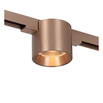 Lucide Premium LINIAL LUX Spot sur rail - Système de rail monophasé / Éclairage sur rail - 1xLED - Champagne