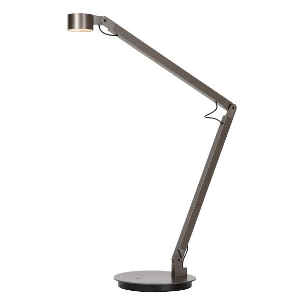 Lucide Premium OGDEN - Lampe de bureau - LED 3 StepDim - 1x7W 3000K - Fer gris - allumé 5