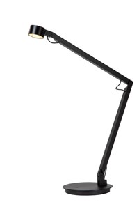 Lucide Premium OGDEN - Lampe de bureau - LED 3 StepDim - 1x7W 3000K - Noir allumé
