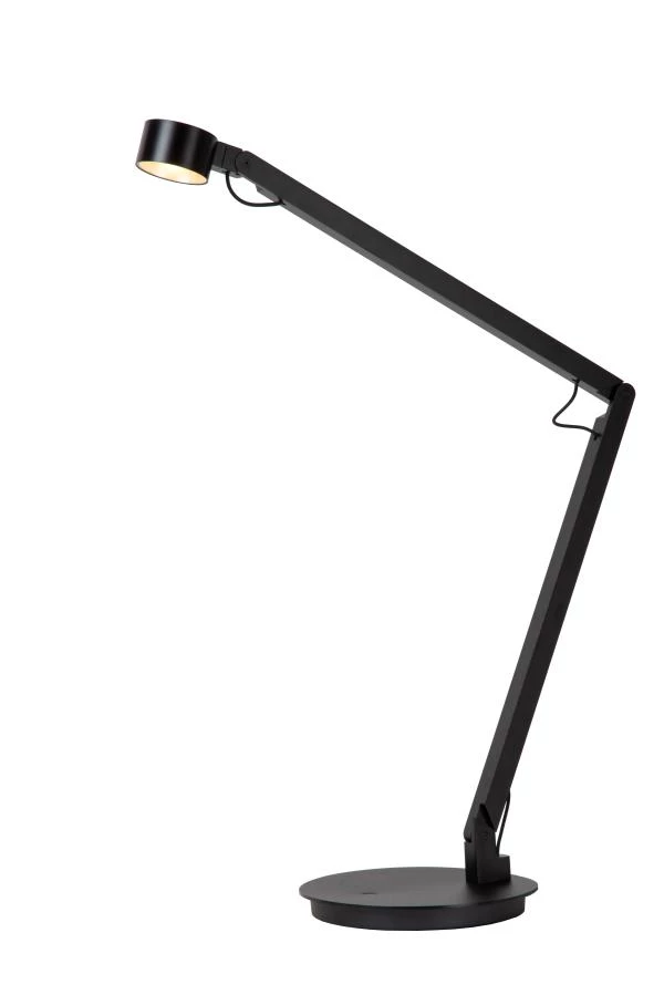 Lucide Premium OGDEN - Lampe de bureau - LED 3 StepDim - 1x7W 3000K - Noir - allumé