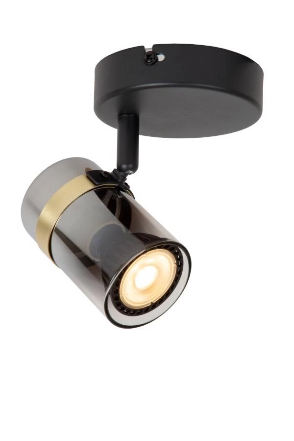 Lucide UPTON - Spot plafond - 1xGU10 - Fumé - allumé 5