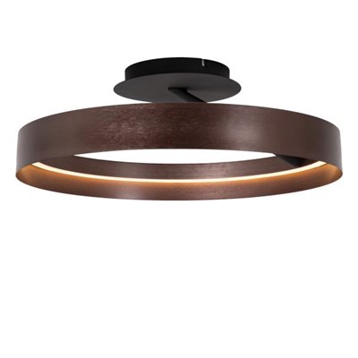 Lucide LEONARD - Plafonnière - Ø 54,5 cm - LED 3 StepDim - CCT - 1x35W 2200K/3000K - Koffie - Vibes