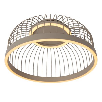Lucide RIXANNE - Plafonnière - Ø 39 cm - LED 3 StepDim - CCT - 1x22W 2200K/4000K - Taupe - Vibes