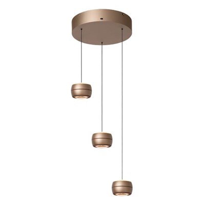 Lucide CORYFEE - Hanglamp - LED Dimb. - CCT - 3x6,3W 2200K/3000K - Champagne kleur - Vibes