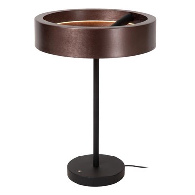 Lucide LEONARD - Tafellamp - Ø 31 cm - LED Dimb. - CCT - 1x12W 2200K/3000K - Koffie - Vibes