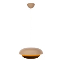 Lucide YOUNES - Pendant light - Ø 40 cm - 1xE27 - Taupe | Essential turned on 1