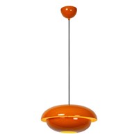 Lucide YOUNES - Pendant light - Ø 40 cm - 1xE27 - Orange | Essential turned on 3
