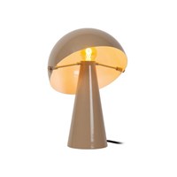 Lucide BARONE - Lampe de table - Ø 23 cm - 1xE27 - Taupe | Vibes allumé 1