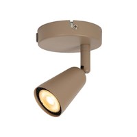 Lucide TIANA - Wall spotlight / Wall light - 1xGU10 - Wall light or Ceiling light - Taupe | Essential turned on 1