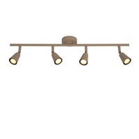 Lucide TIANA - Ceiling spotlight - 4xGU10 - Taupe | Essential turned on 1