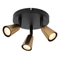 Lucide TIANA - Ceiling spotlight - 3xGU10 - Champagne Color | Essential turned on 5
