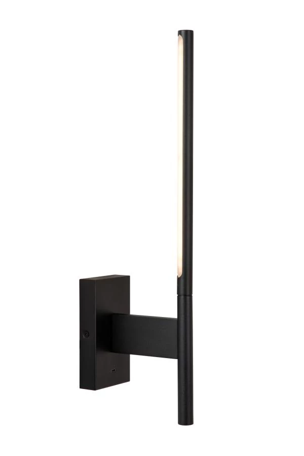 Lucide FINAN - Wandleuchte - LED - 1x6W 2700K - Mit USB-Ladepunkt - Schwarz - eingeschaltet
