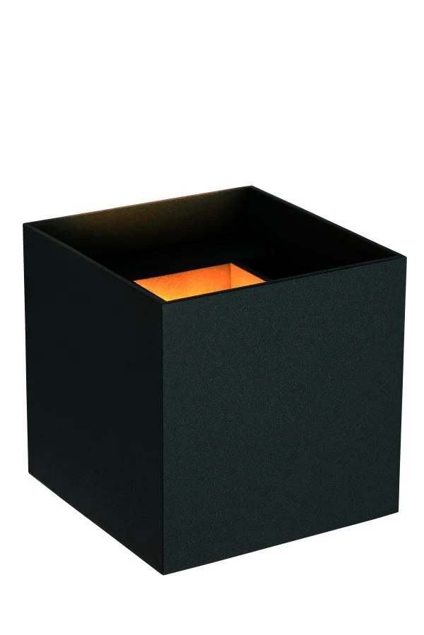 Lucide AXI - Foco de pared / Lámpara de pared Baño - LED - 2x7W 2700K - IP54 - Ángulo de haz ajustable - Negro - encendido