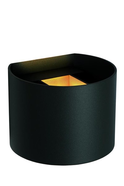 Lucide AXI - Foco de pared / Lámpara de pared Baño - LED - 2x7W 2700K - IP54 - Ángulo de haz ajustable - Negro