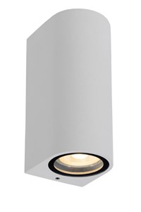 Lucide ZARO - Wandspot / Wandlamp Binnen/Buiten - 2xGU10 - IP44 - Wit aangezet 1