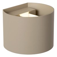 Lucide ARMIN - Wall spotlight / Wall light Bathroom - LED Dim. - CCT - 2x3,5W 2200K/3000K - IP54 - Taupe - Essential turned on 1