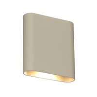 Lucide ATILA II - Wandleuchte Badezimmer - LED Dim. - CCT - 2x5W 2200K/3000K - IP54 - Taupe - Essential eingeschaltet 1