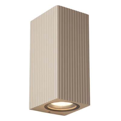 Lucide ANGELINA - Wall spotlight / Wall light Indoor/Outdoor - 2xGU10 (MR16) - IP65 - Taupe - Essential