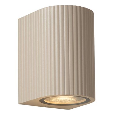 Lucide ANGELINA - Wandspot / Wandlamp Binnen/Buiten - 1xGU10 (MR16) - IP65 - Taupe - Essential