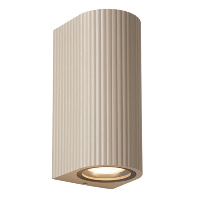 Lucide ANGELINA - Wall spotlight / Wall light Indoor/Outdoor - 2xGU10 (MR16) - IP65 - Taupe - Essential