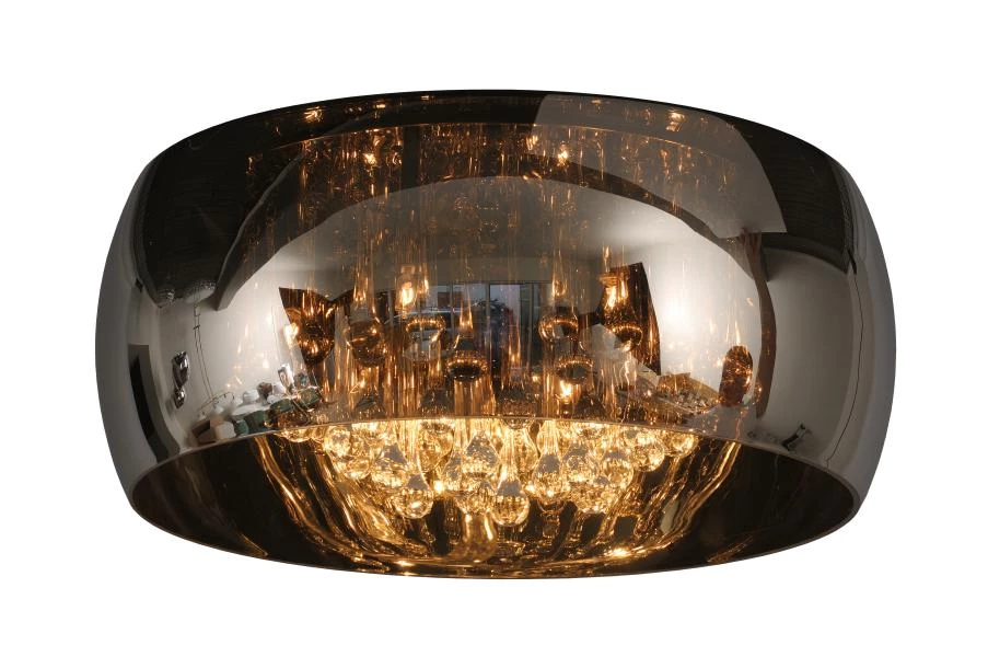 Lucide PEARL - Flush ceiling light - Ø 50 cm - 6xG9 - Chrome - turned on 1