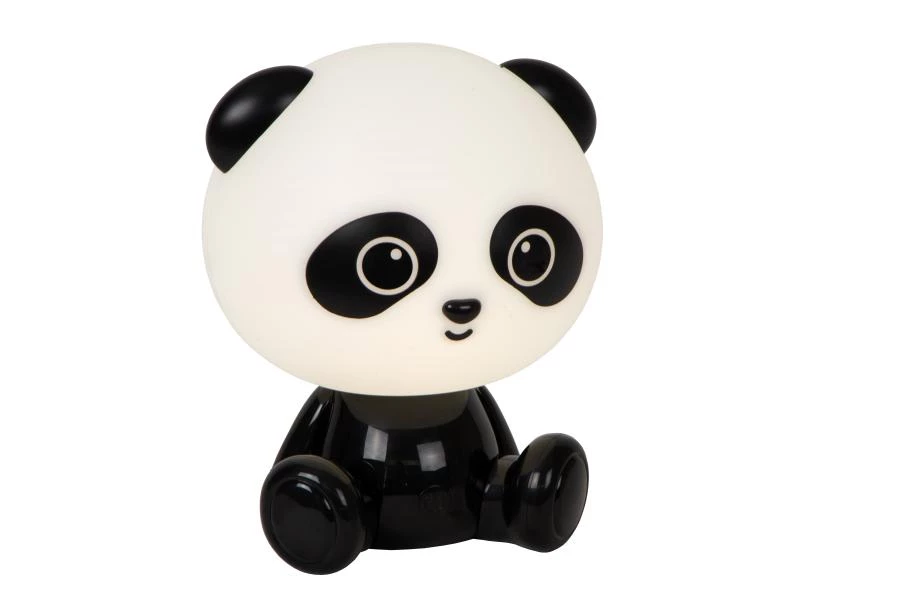 Lucide DODO PANDA - Lampe de table Chambres d'enfant - LED 3 StepDim - 1x3W 4000K - Noir - allumé