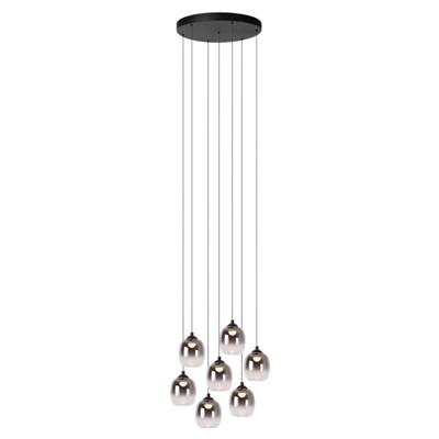 Lucide TAMINO - Pendant light - Ø 52 cm - LED Dim. - 7x7W 3000K - Black