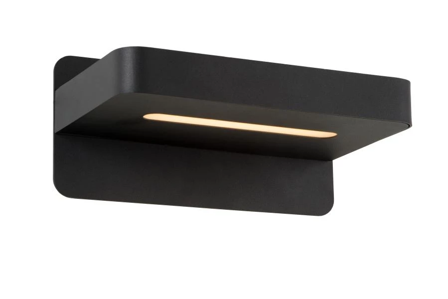Lucide ATKIN - Lámpara de cabecera / Lámpara de pared - LED - 1x6W 3000K - Con punto de carga USB - Negro - encendido