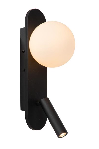 Lucide KELLY - Lámpara de cabecera / Lámpara de pared - LED - 1x3,5W 3000K - Negro