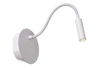 Lucide JOLIJN - Lámpara de cabecera / Lámpara de pared Recargable - Batería/acumulador - Ø 11 cm - LED - 1x2W 3000K - Magnético - Blanco encendido 1