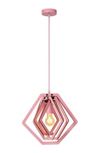 Lucide MAURO - Suspension Chambres d'enfant - 1xE27 - Rose allumé 6