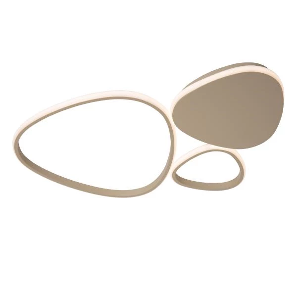 Lucide SAMLING - Plafonnière - LED Dimb. - CCT - 1x30W 2700K/4000K - Taupe - aangezet 1