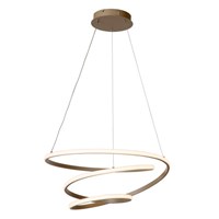 Lucide ESPIRAL - Suspension - LED Dim. - CCT - 1x40W 2700K/4000K - Taupe | Essential allumé 1