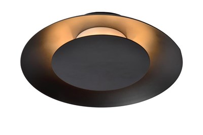 Lucide FOSKAL - Plafonnière - Ø 21,5 cm - LED - 1x6W 2700K - Zwart