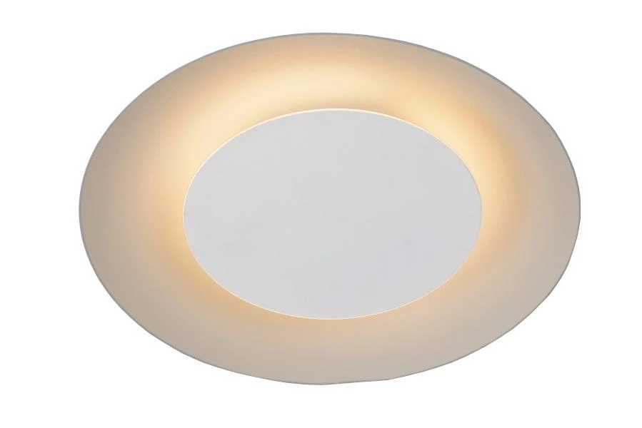 Lucide FOSKAL - Plafonnière - Ø 21,5 cm - LED - 1x6W 2700K - Wit - aangezet 1
