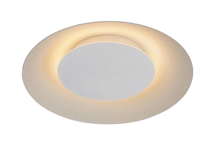 Lucide FOSKAL - Plafonnière - Ø 34,5 cm - LED - 1x12W 2700K - Wit - aangezet 1