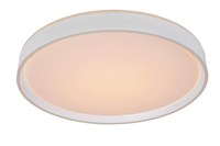 Lucide NURIA - Flush ceiling light - Ø 50 cm- LED 3 StepDim - 1x36W 2700K - White turned on 1