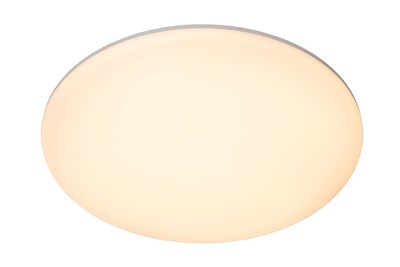 Lucide OLSON - Plafonnière Badkamer - Ø 35 cm - LED - CCT - 1x36W 3000K/6500K - IP44 - Opaal