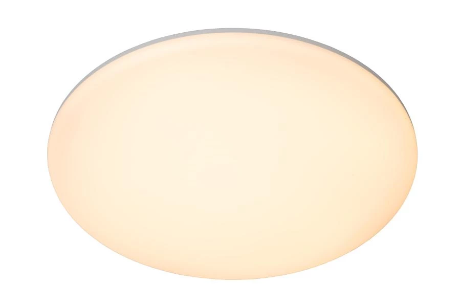 Lucide OLSON - Plafonnière Badkamer - Ø 35 cm - LED - CCT - 1x36W 3000K/6500K - IP44 - Opaal - aangezet 1
