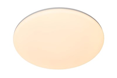 Lucide OLSON - Plafonnière Badkamer - Ø 45 cm - LED - CCT - 1x45W 3000K/6500K - IP44 - Opaal