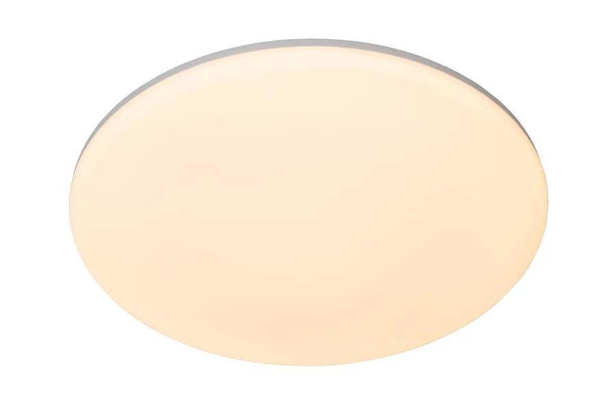 Lucide OLSON - Plafonnière Badkamer - Ø 45 cm - LED - CCT - 1x45W 3000K/6500K - IP44 - Opaal - aangezet 1