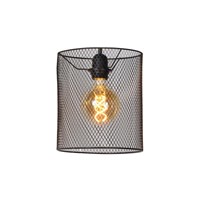 Lucide BASKETT - Lampenschirm - Ø 20 cm - Schwarz eingeschaltet