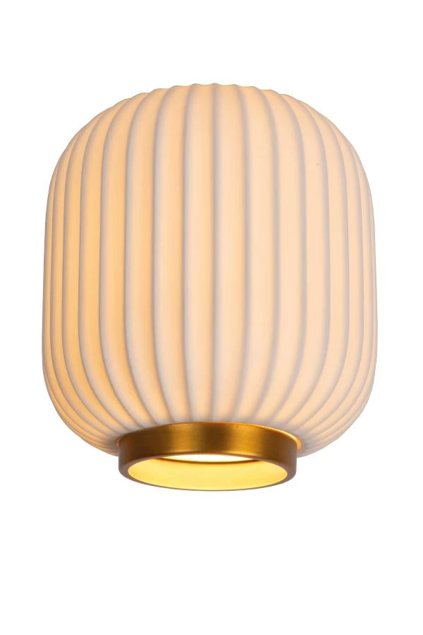Lucide GOSSE shade - Lamp shade - White - turned on 1
