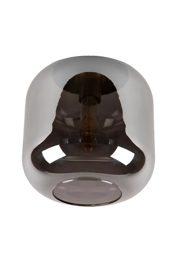 Lucide JOANET - Glas - Ø 25 cm - Rauchfarbe Grau - eingeschaltet 5