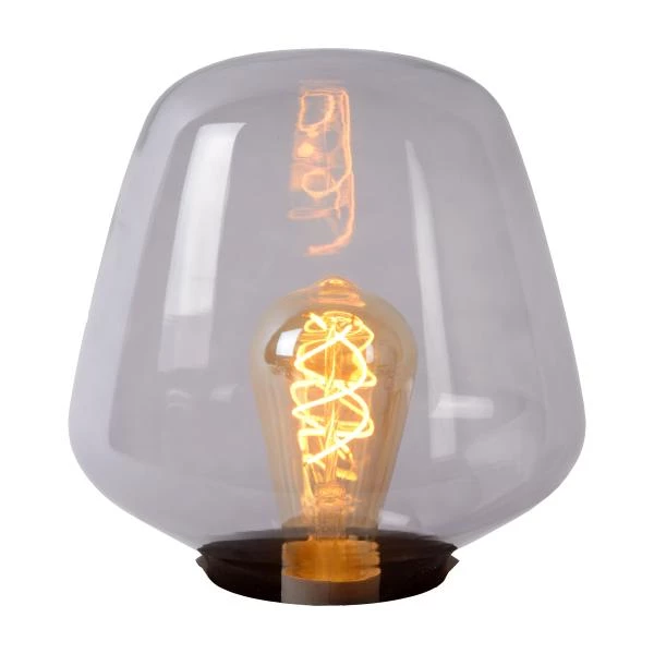 Lucide BECKY - Verrerie - Ø 20 cm - Fumé - allumé 5