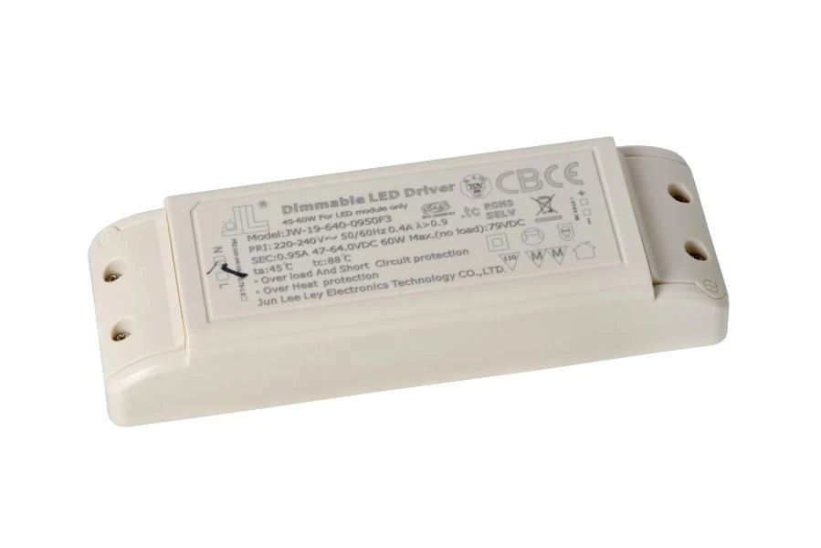Lucide UNAR Driver - Driver - 60 Watt - turned on